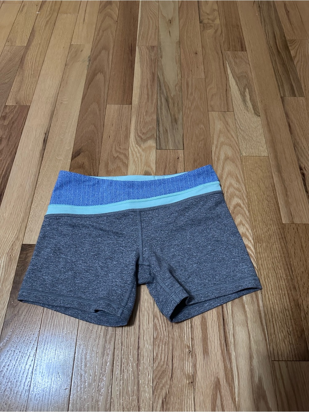 Ivivva Gray Athletic Shorts with Blue Waistband